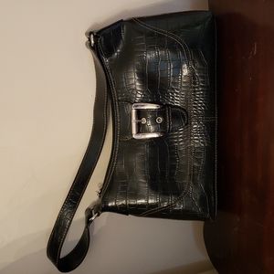 liz & co. Black purse with silver accents